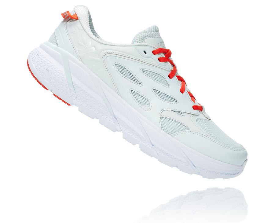 Hoka One One Mens Running Shoes - Clifton L - Blue/Red - KSQL81023